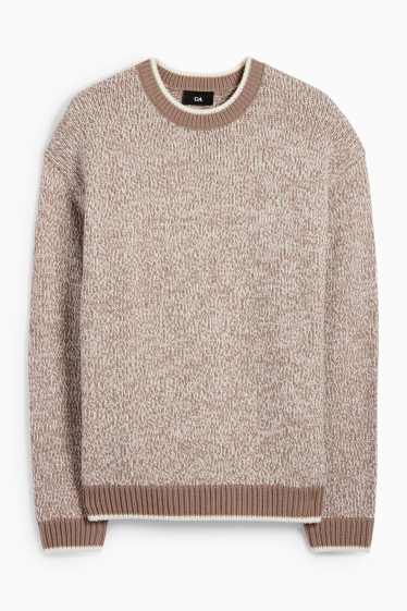 Men - Jumper with merino content - beige
