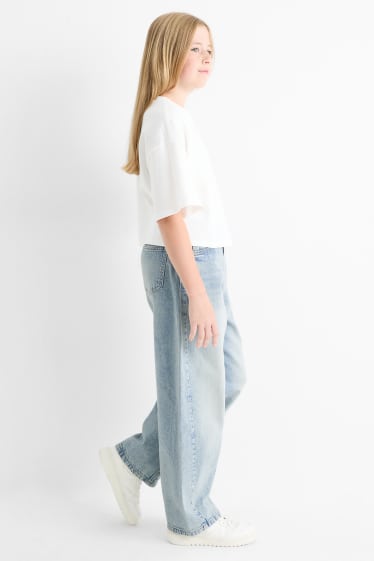 Children Girls - Balloon jeans - denim-light blue