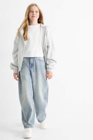 Children Girls - Balloon jeans - denim-light blue