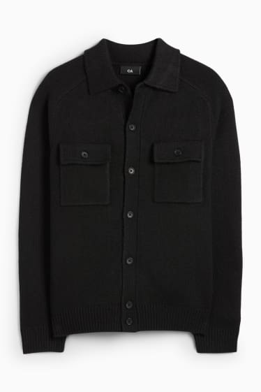 Uomo - Cardigan - nero