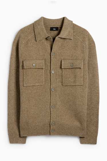 Men - Cardigan - light green