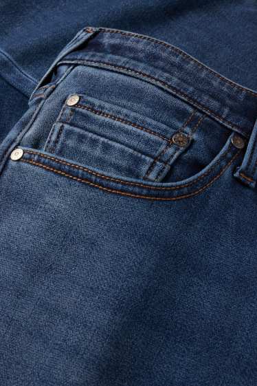 Men - Straight jeans - thermal jeans - LYCRA® - blue denim
