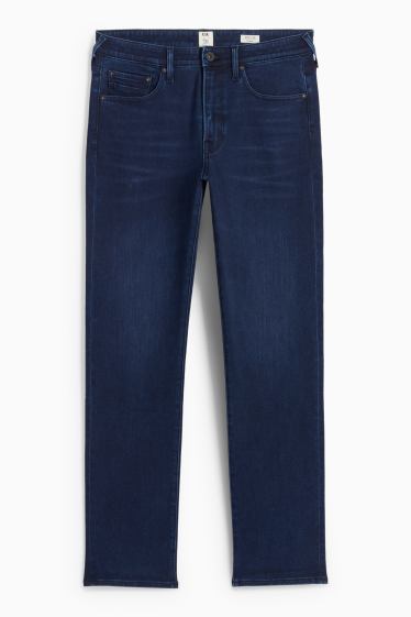 Pánské - Straight jeans - termo džíny - LYCRA® - džíny - tmavomodré