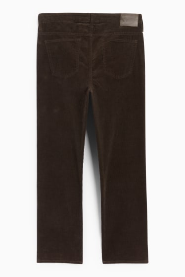 Heren - Corduroy broek - regular fit - donkerbruin