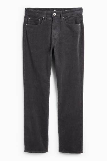 Herren - Cordhose - Regular Fit - dunkelgrau