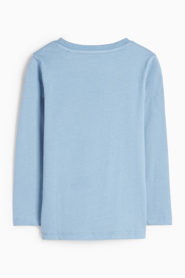 Kinder Jungen - Bär - Langarmshirt - blau