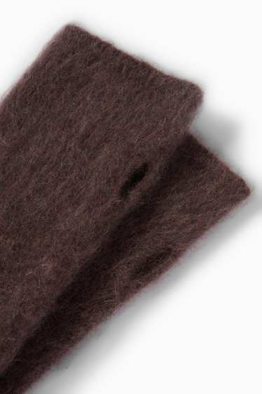 Women - Cashmere wrist warmer - dark brown