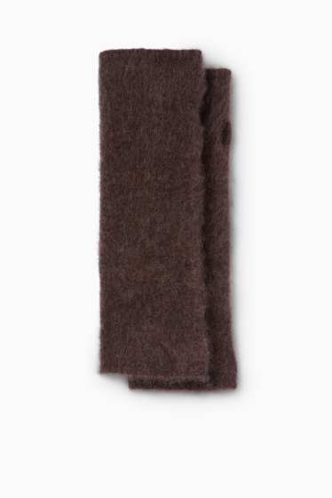 Women - Cashmere wrist warmer - dark brown
