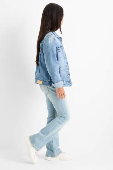 Děti - dívky - Bootcut jeans - LYCRA® - džíny - světle modré