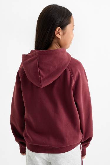 Kinder Mädchen - Hoodie - dunkelrot