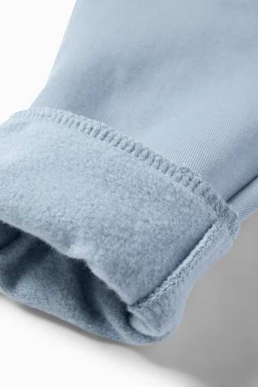 Baby Mädchen - Multipack 3er - Baby-Jogginghose - Broderie Anglaise - blau / beige