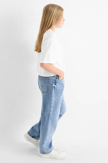 Children Girls - Balloon jeans - denim-light blue