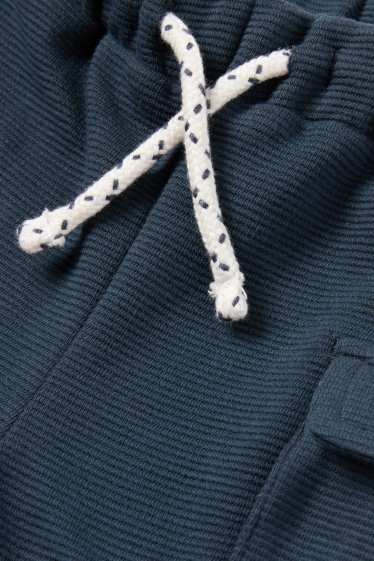 Baby: jongens - Babycargojoggingbroek - geribd - donkerblauw