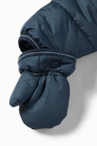 Baby Jungen - Baby-Schneeanzug mit Kapuze - dunkelblau
