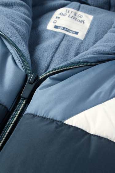 Baby Jungen - Baby-Schneeanzug mit Kapuze - dunkelblau