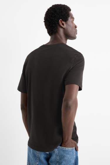 Hommes - Lot de 2 - T-shirt - regular fit - noir