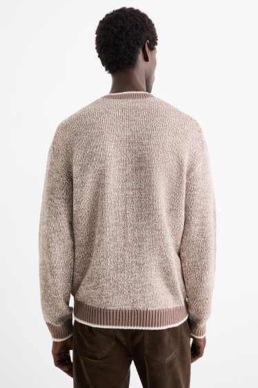 Men - Jumper with merino content - beige