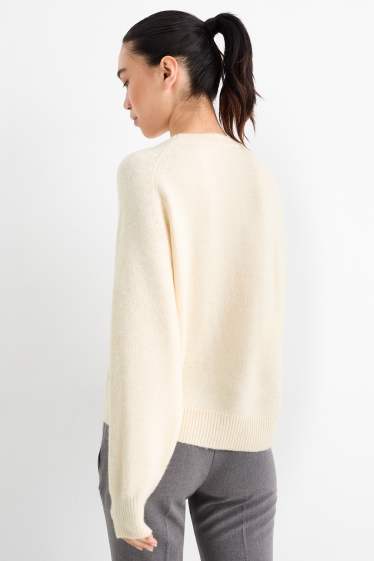 Damen - Pullover - cremeweiß