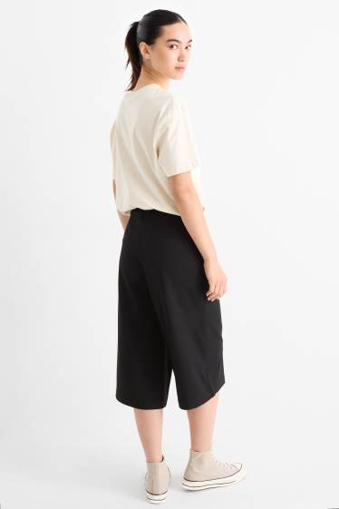Damen - Culotte - Mid Waist - Relaxed Fit - schwarz