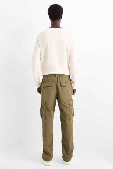 Men - Thermal cargo trousers - khaki