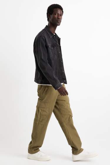 Men - Thermal cargo trousers - khaki