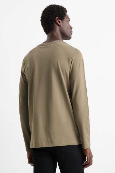 Uomo - Maglia a maniche lunghe - kaki