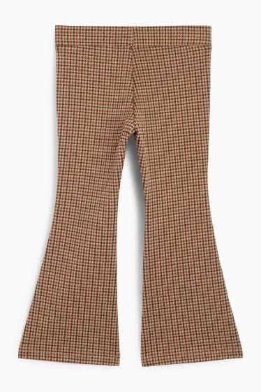 Enfants filles - Flared Leggings - à carreaux - marron