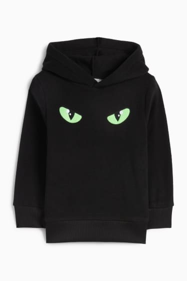 Bambini - Pantera - felpa di pile con cappuccio - nero