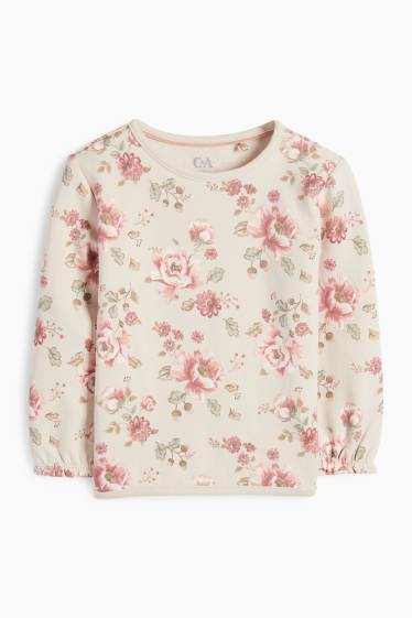 Baby: meisjes - Roos - babysweatshirt - lichtroze
