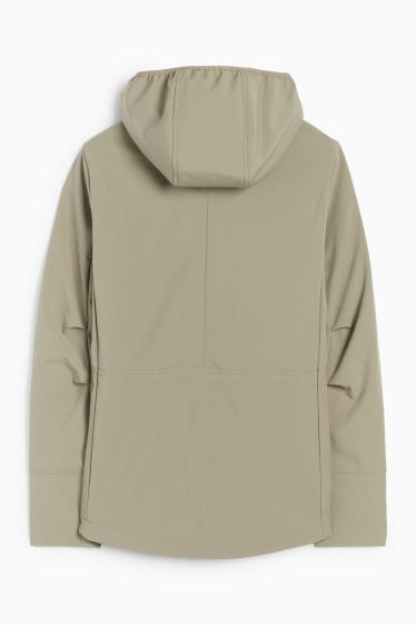 Women - Softshell jacket with hood - water-repellent - 4-Way Stretch - light green