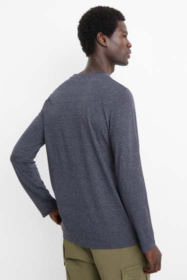 Uomo - Maglia a maniche lunghe - blu scuro