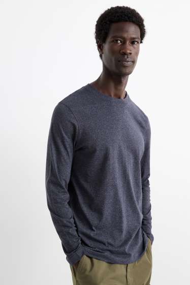 Uomo - Maglia a maniche lunghe - blu scuro