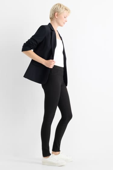 Damen - Jeggings - Mid Waist - Skinny Fit - schwarz