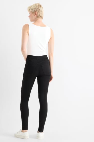 Damen - Jeggings - Mid Waist - Skinny Fit - schwarz