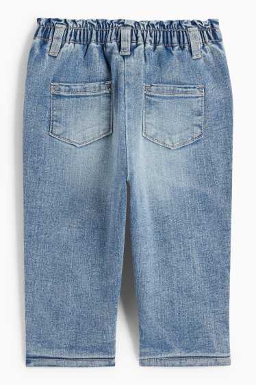 Baby Mädchen - Blümchen - Baby-Jeans - Thermojeans - helljeansblau