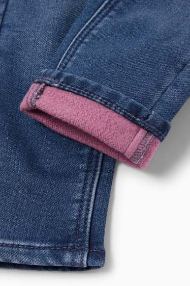 Copii - Fete - Hello Kitty - skinny jeans - jeans termoizolanți - denim-albastru
