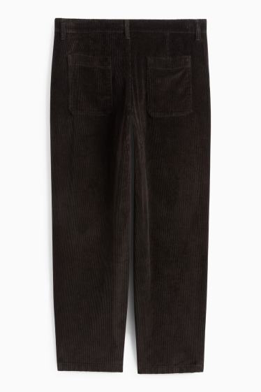 Herren - Cord-Chino - Relaxed Fit - schwarz