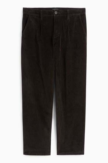 Herren - Cord-Chino - Relaxed Fit - schwarz