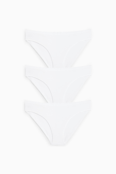 Dames - Set van 3 - slip - wit