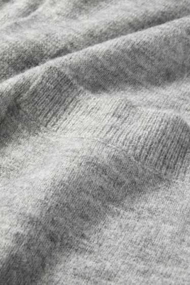 Women - Long cardigan - gray