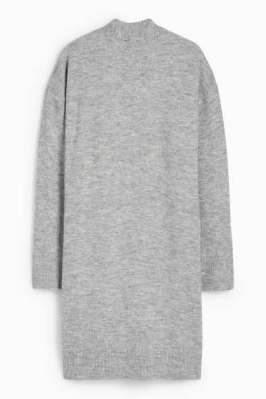 Women - Long cardigan - gray