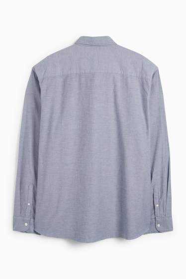 Heren - Overhemd - regular fit - button down - blauw