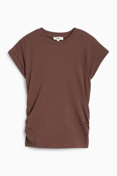 Femmes - T-shirt - marron foncé