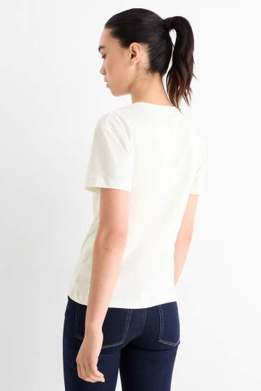 Femmes - T-shirt - Oversize - blanc crème