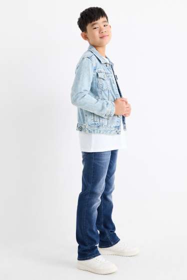 Kinder Buben - Straight Jeans - Jog Denim - jeansblau