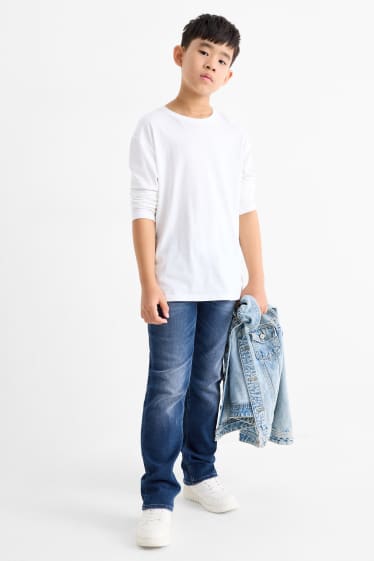 Kinder Buben - Straight Jeans - Jog Denim - jeansblau