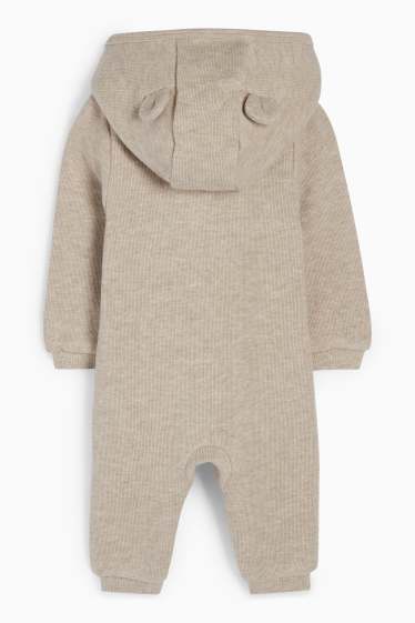Baby Buben - Mammut - Baby-Strick-Overall - hellbeige