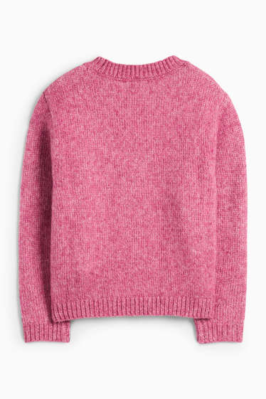 Children Girls - Floral - jumper - pink