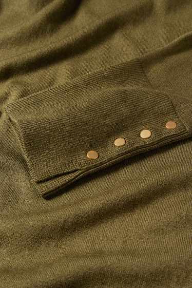 Damen - Strickkleid - khaki