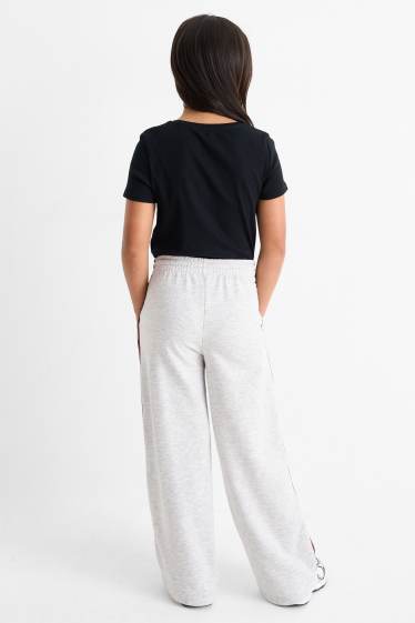 Kinderen: meisjes - Joggingbroek - licht grijs-mix